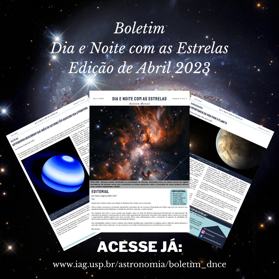 Flyer do Boletim DNCE de abril; informações no texto