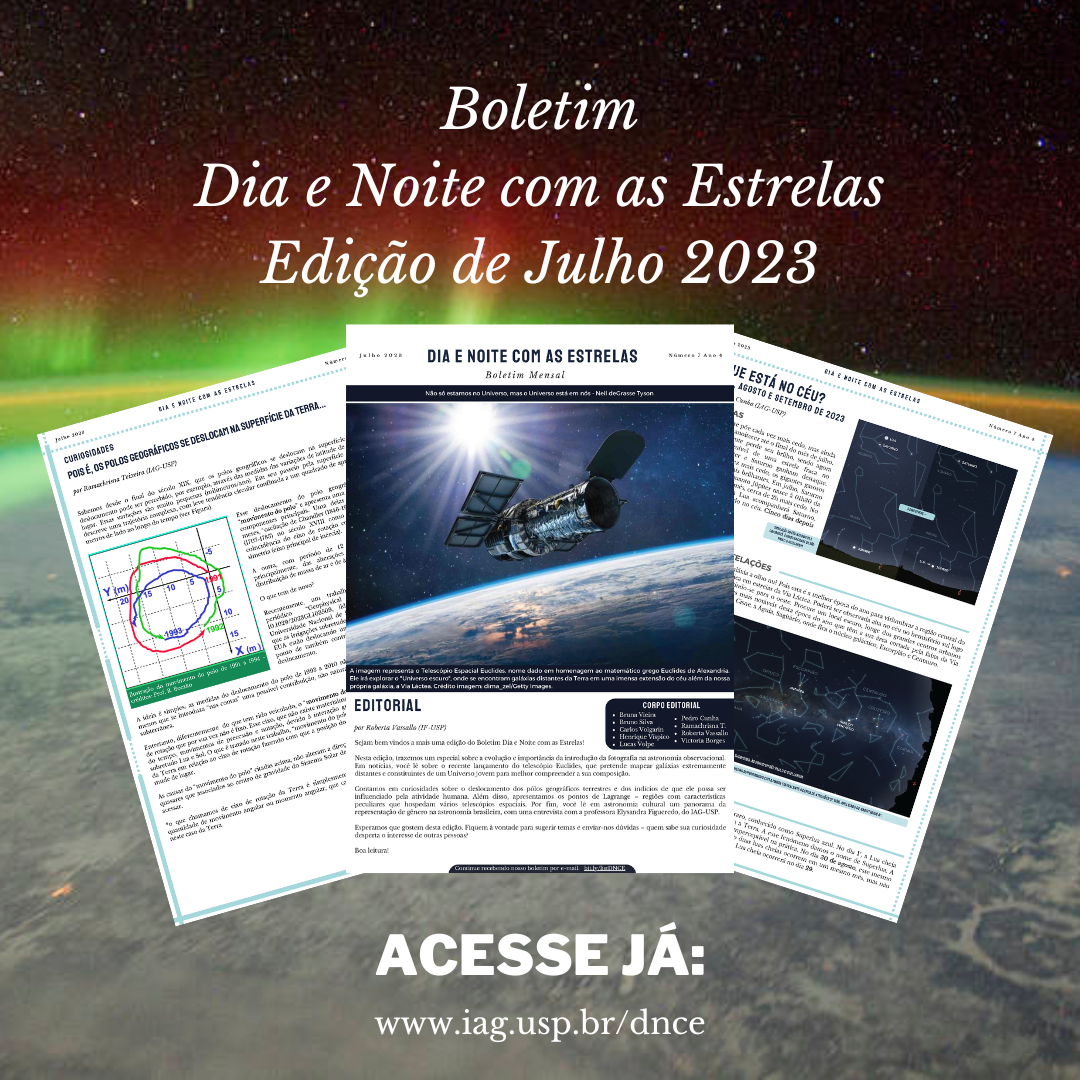 Flyer do Boletim DNCE de julho; informações no texto