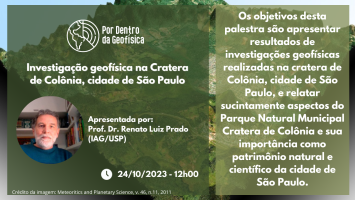 Investigação geofísica na Cratera de Colônia, cidade de São Paulo